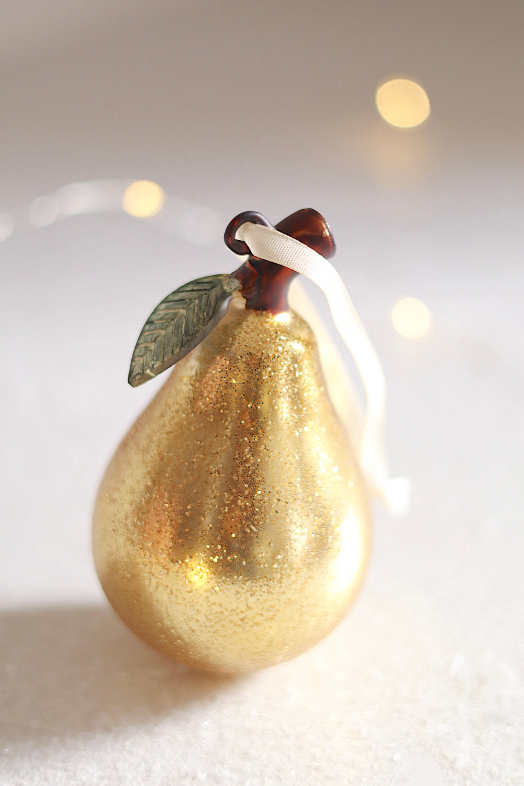 Golden Pear Glass Ornament