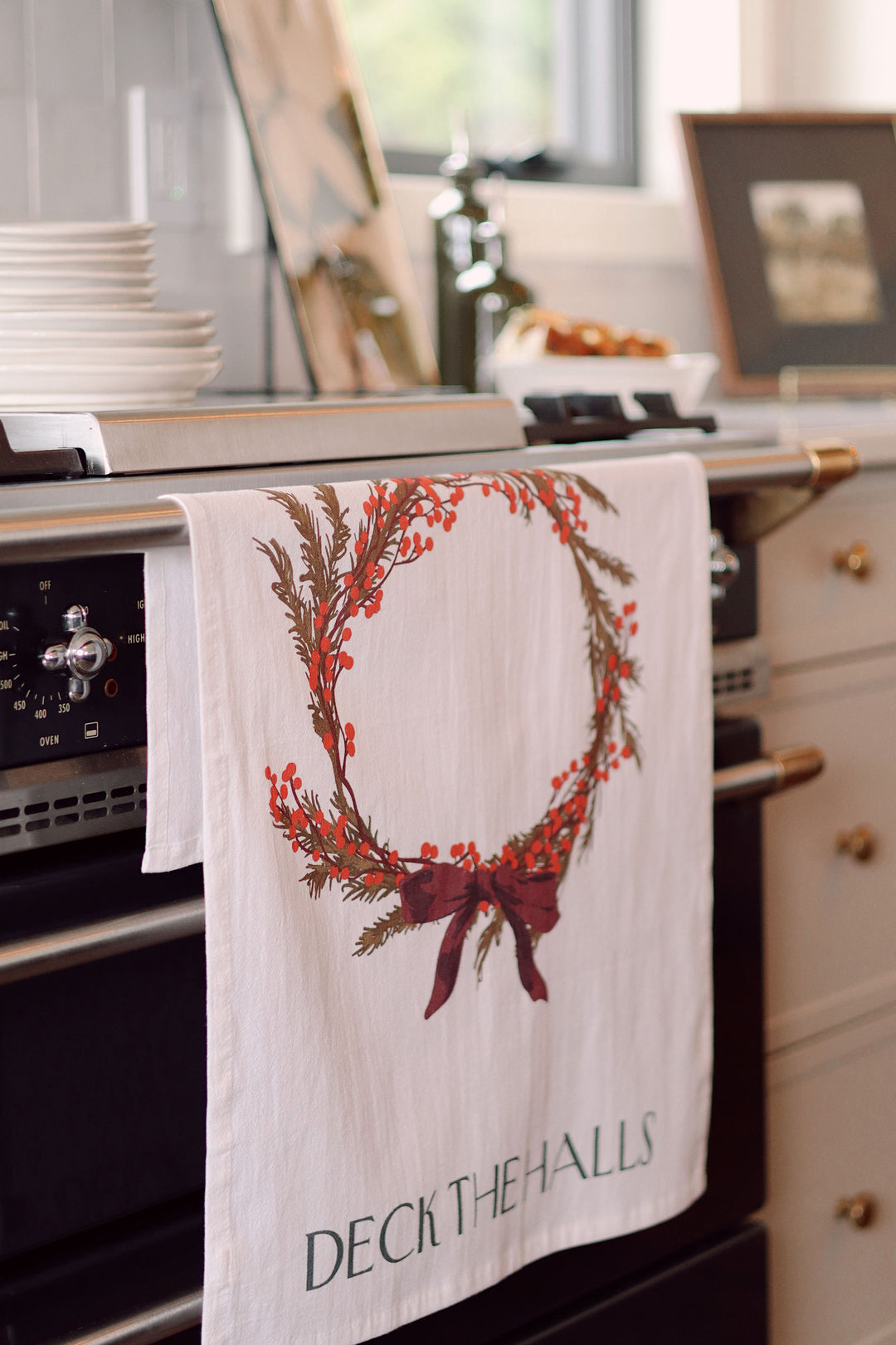 Holiday Wreath Tea Towel