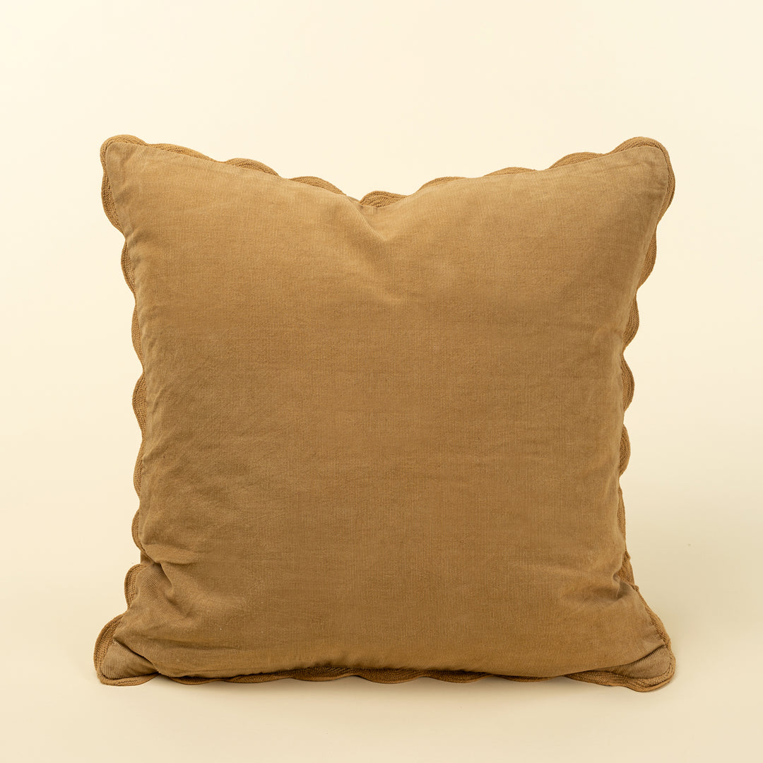 Scalloped Gold Cushion 20x20