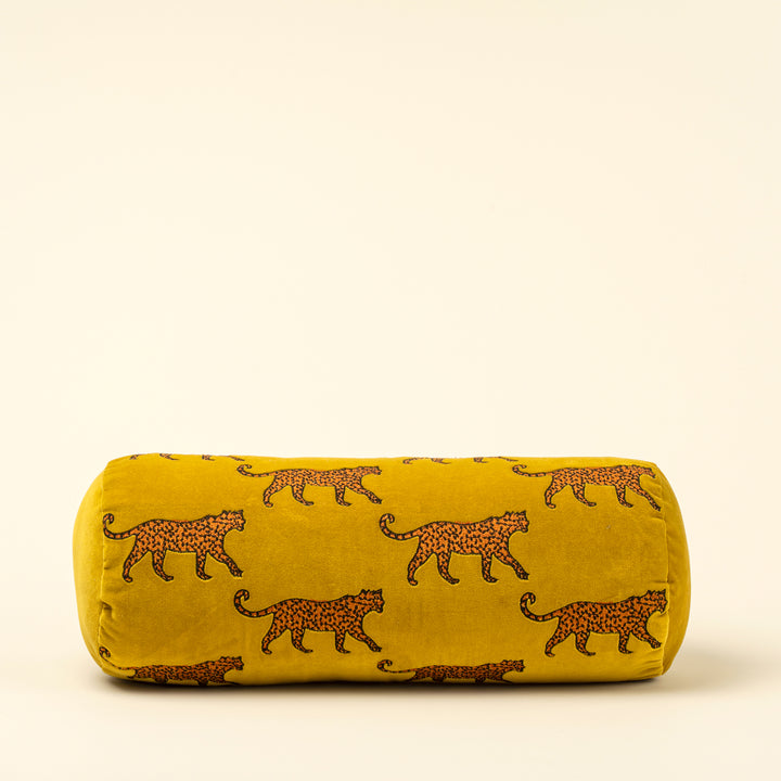 Leopard Velvet Bolster