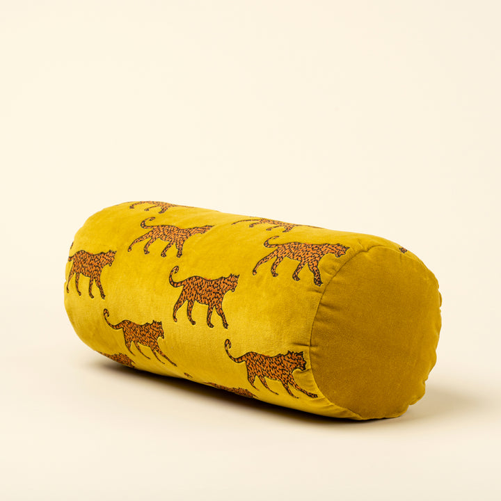 Leopard Velvet Bolster