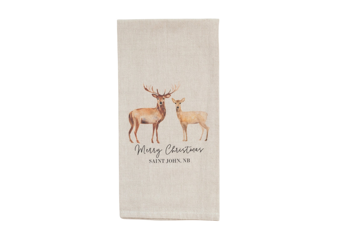 Christmas Saint John Tea Towel