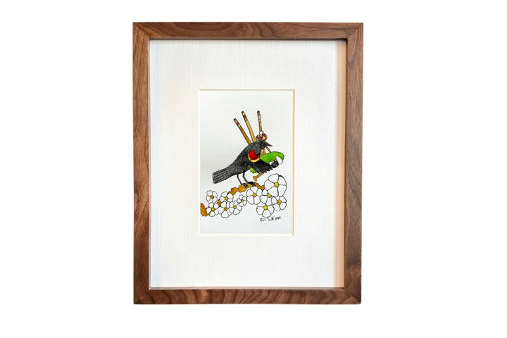 Red Winged Blackbird 8 | Inks on Paper by Colin Smith