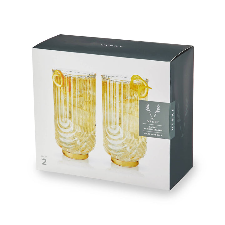 Gatsby Highball Glasses - Set of 2