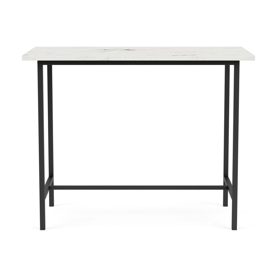 Kendall Custom Bar Table in White Marble