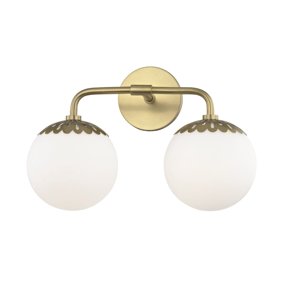 Paige Double Sconce - Aged Brass