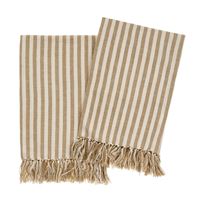 Bengal Stripe Hand Towels, Sand
