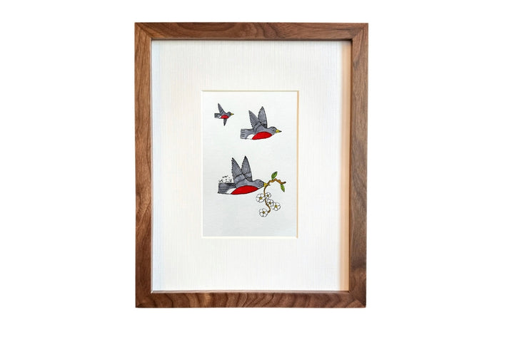 Robin 5 | Inks on Paper by Colin Smith