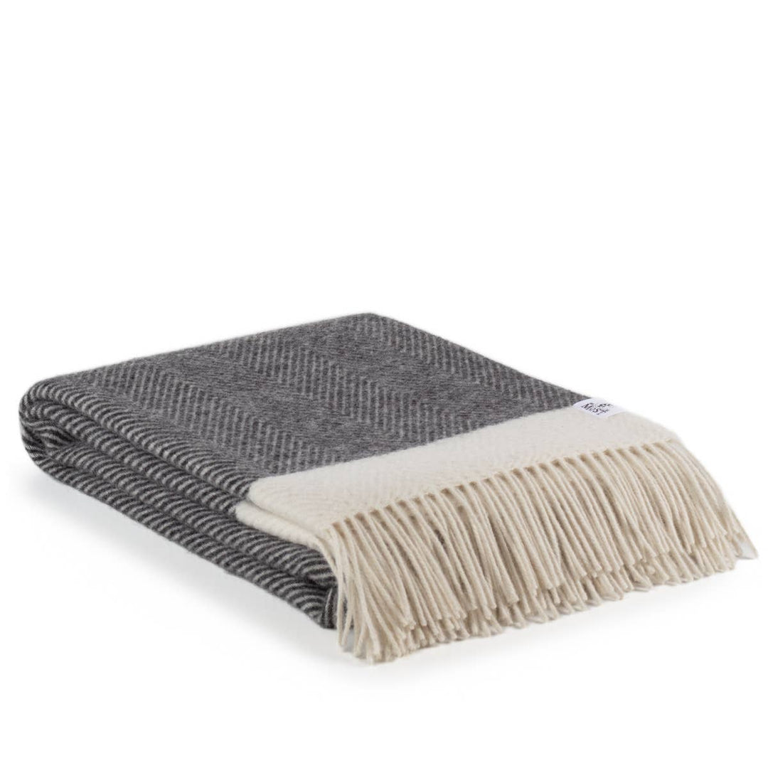 Florence Wool Throw, Gray