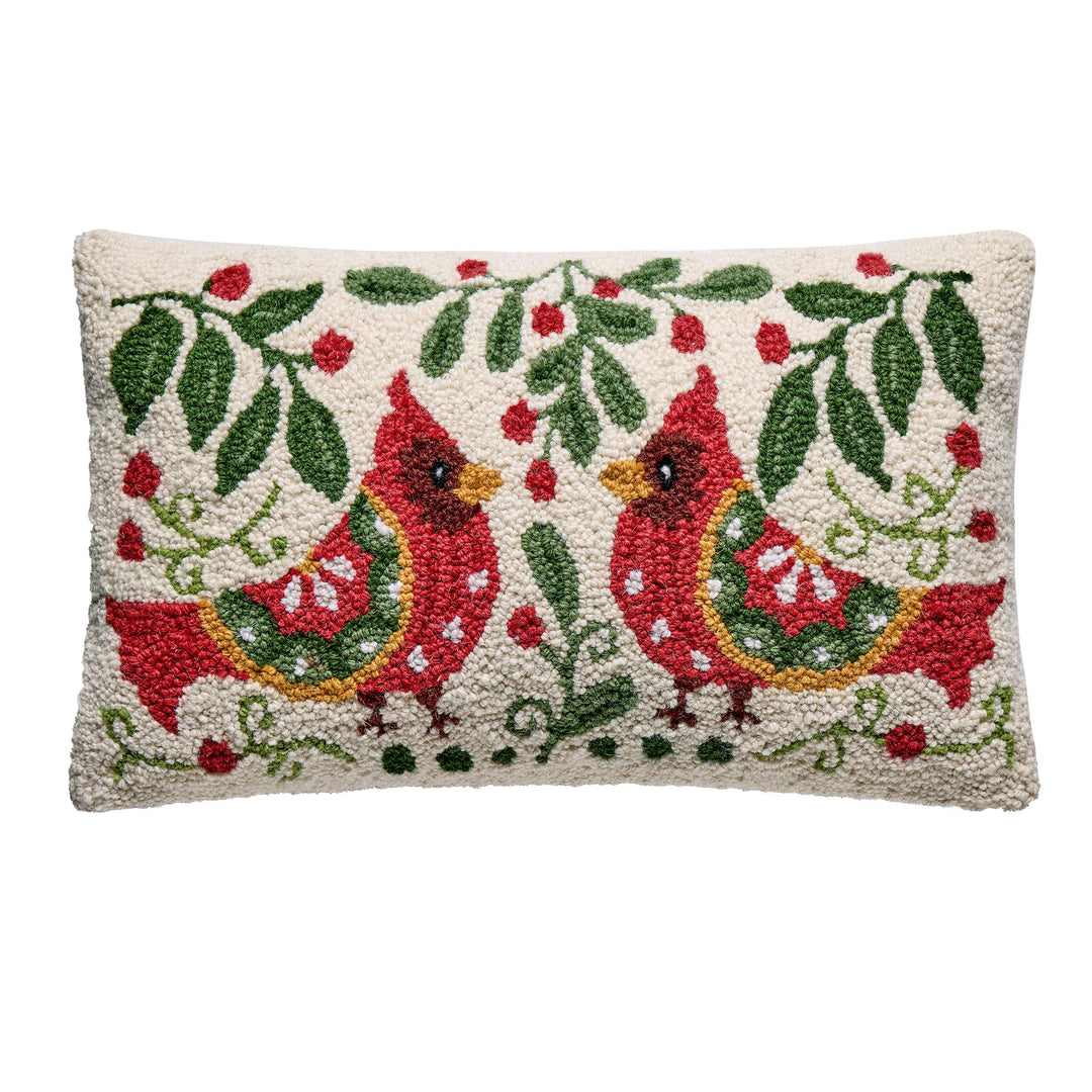 Holiday Cardinals Hook Cushion