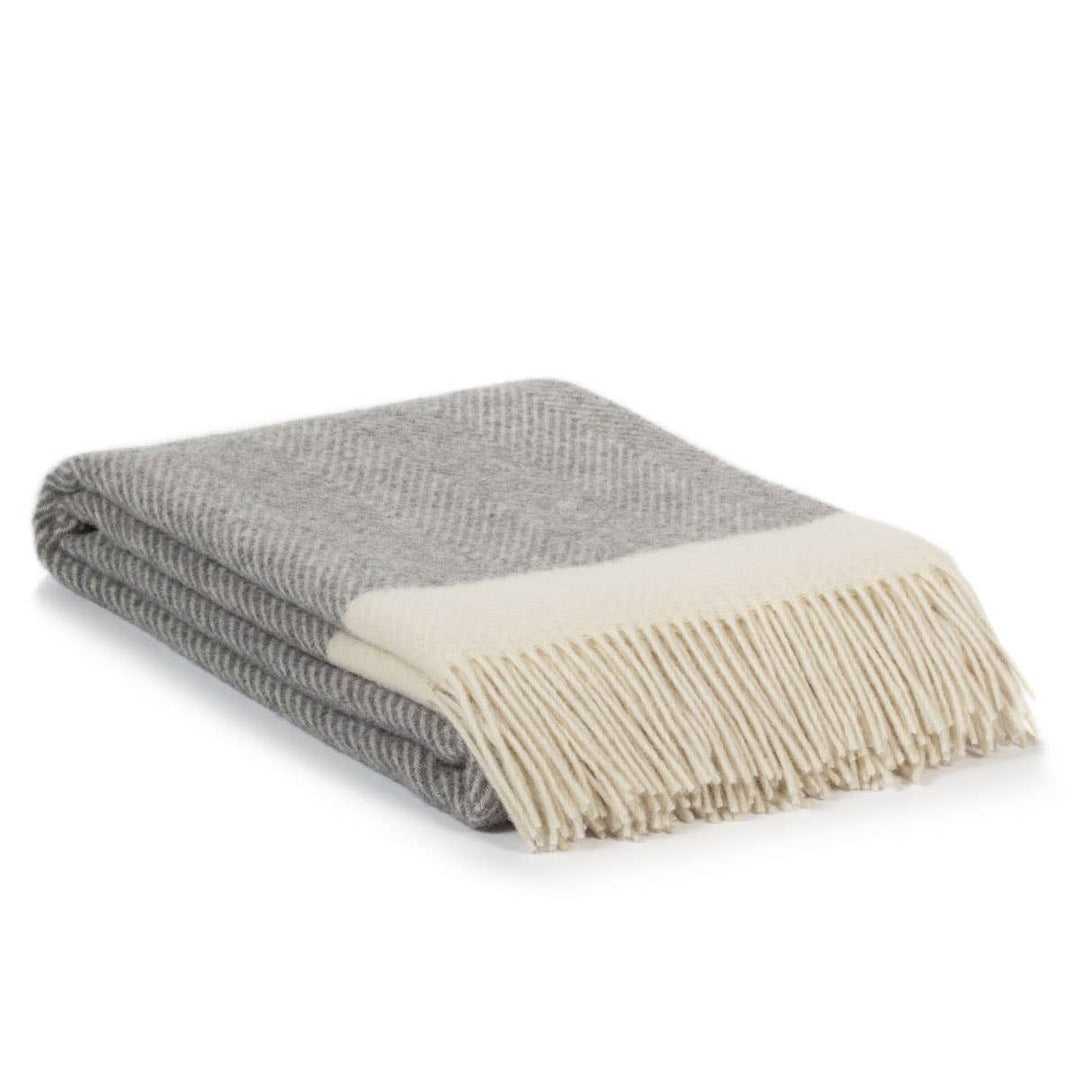 Florence Wool Throw, Gray