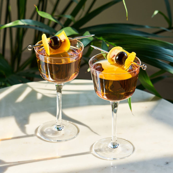 Nick and Nora Crystal Glasses - Set of 2