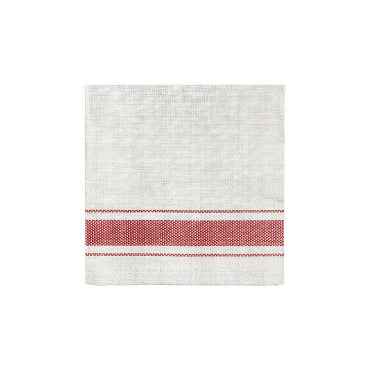 Bistro Stripe Cocktail Paper Napkin 20Pk Red – TUCK