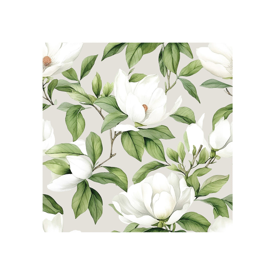 White Blossom Printed Lunch Napkin