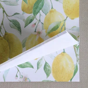 Fresh Lemon Paper Placemat S/24