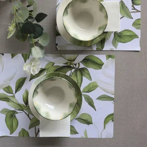 White Blossom Paper Placemat S/24