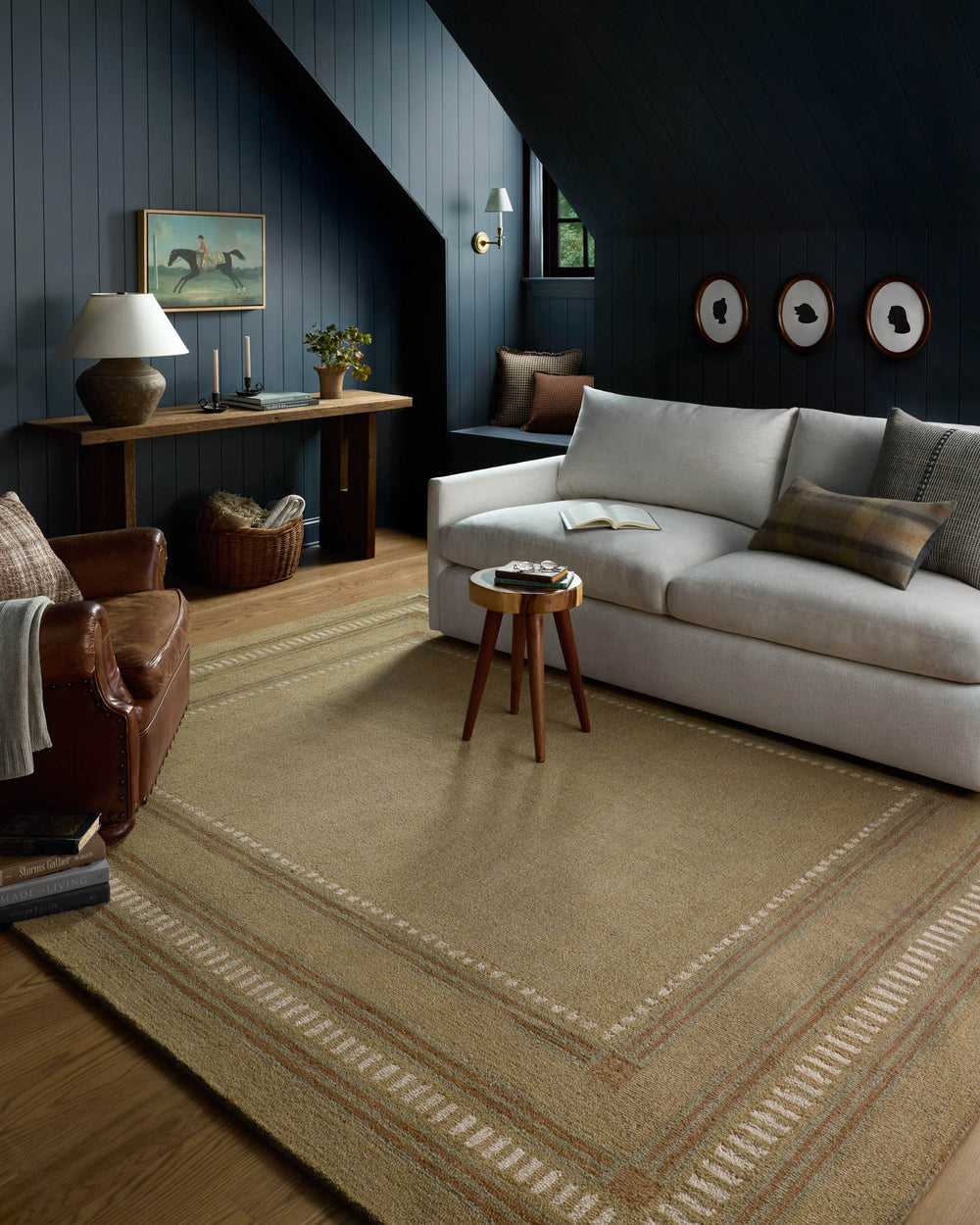 Loloi Alfie Green / Natural Rug detail image
