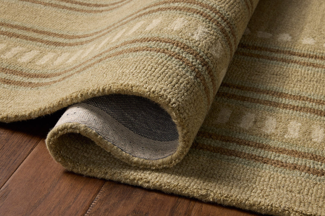 Loloi Alfie Green / Natural Rug detail image