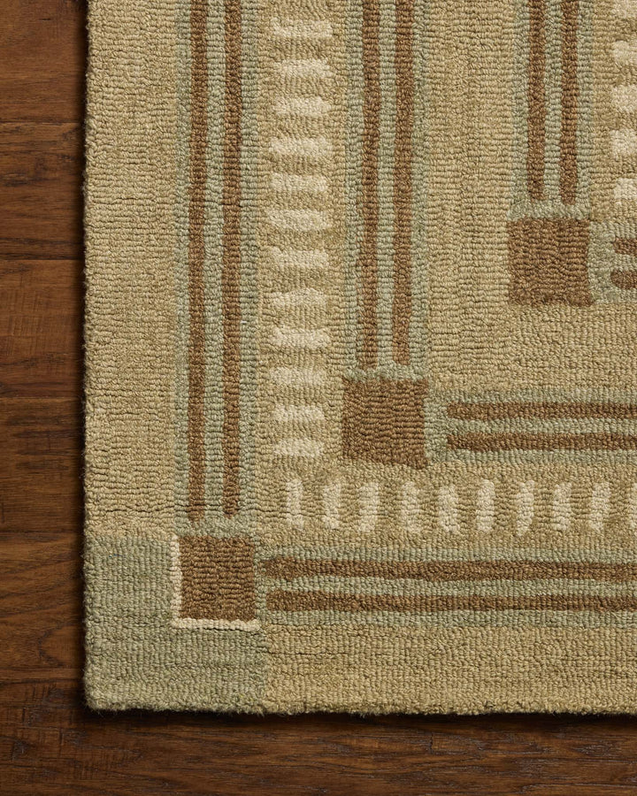 Loloi Alfie Green / Natural Rug detail image