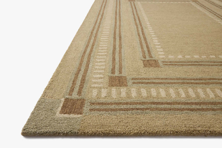 Loloi Alfie Green / Natural Rug detail image