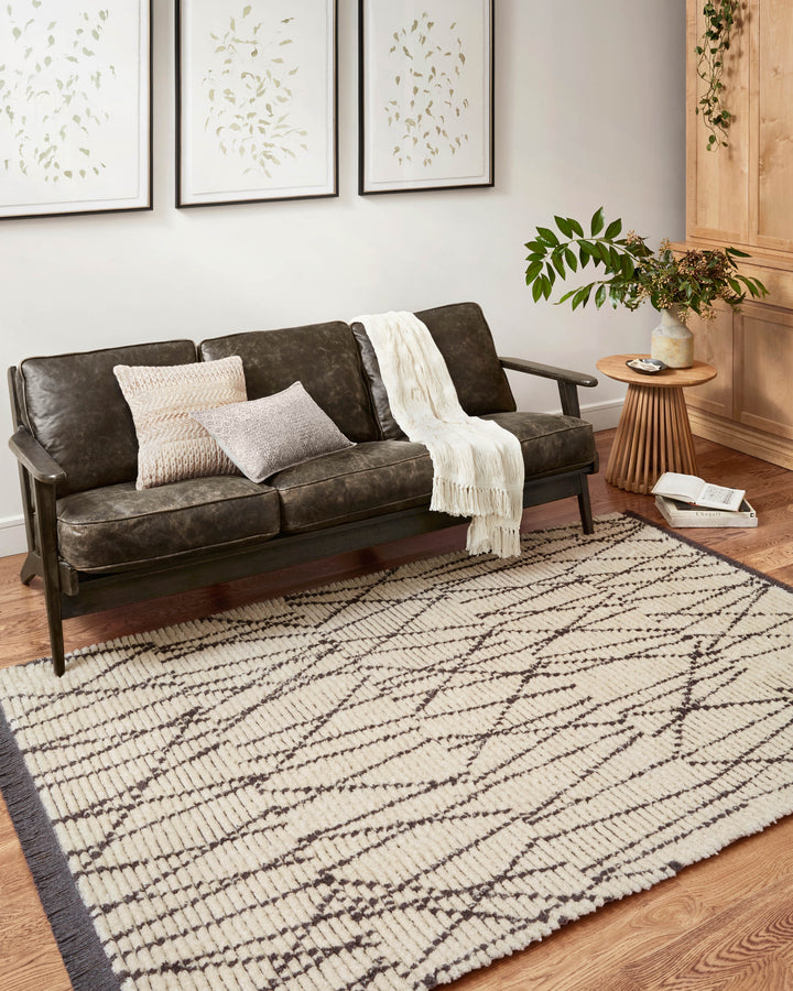 Chris Loves Julia x Loloi Alice Cream / Charcoal Rugs