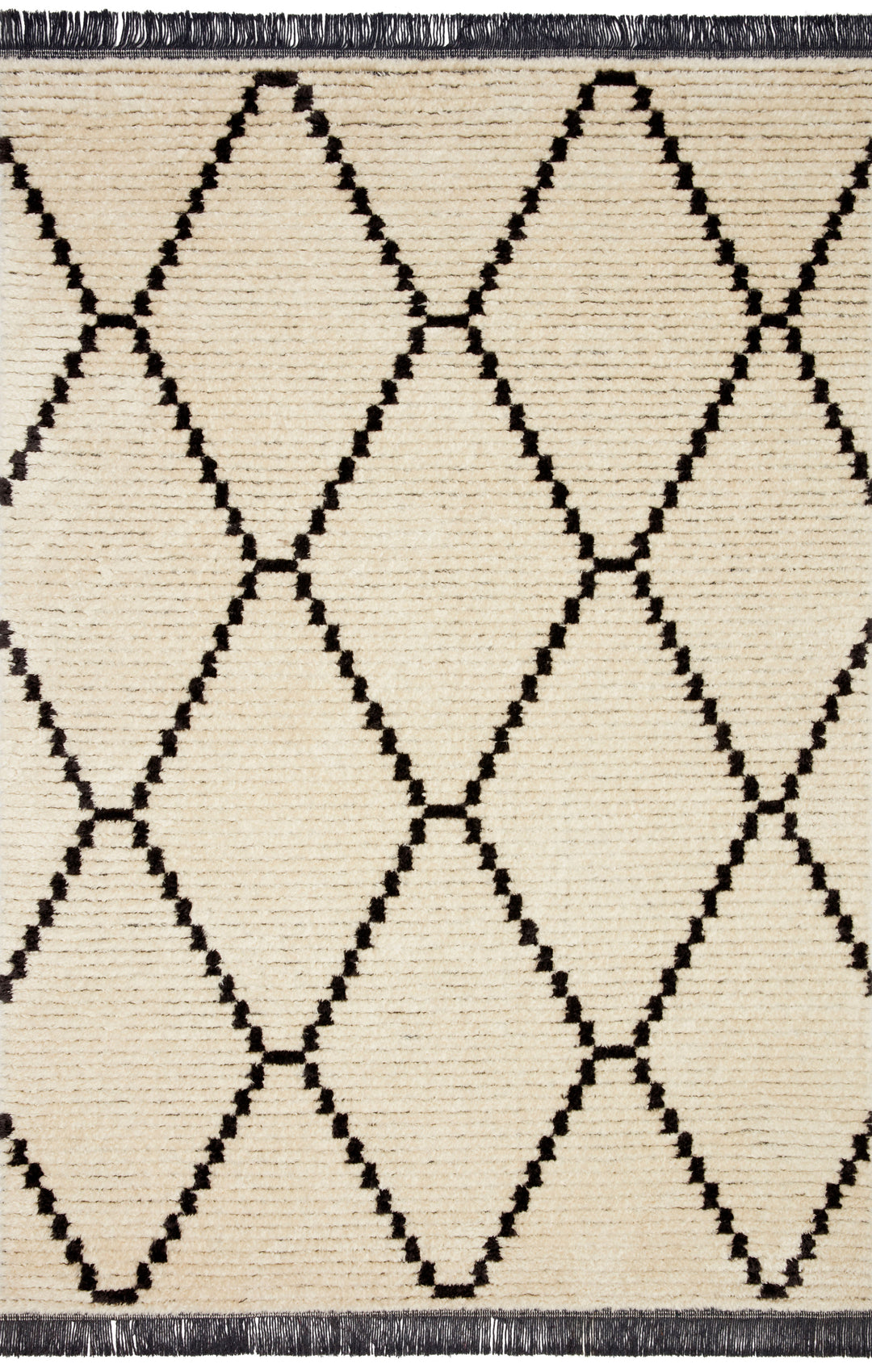 Chris Loves Julia x Loloi Alice Cream / Charcoal Rugs