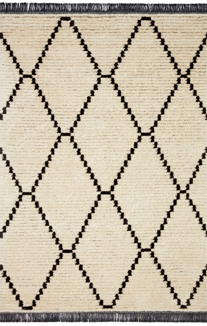 Chris Loves Julia x Loloi Alice Cream / Charcoal Rugs