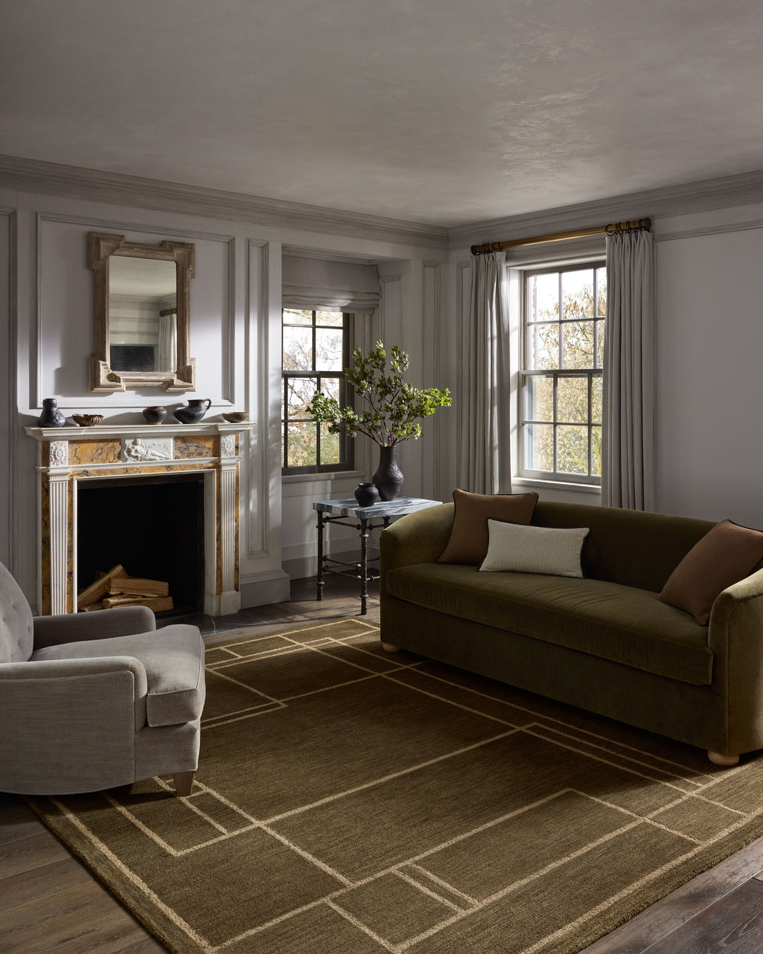 Jeremiah Brent x Loloi Barrow Olive / Natural Rugs