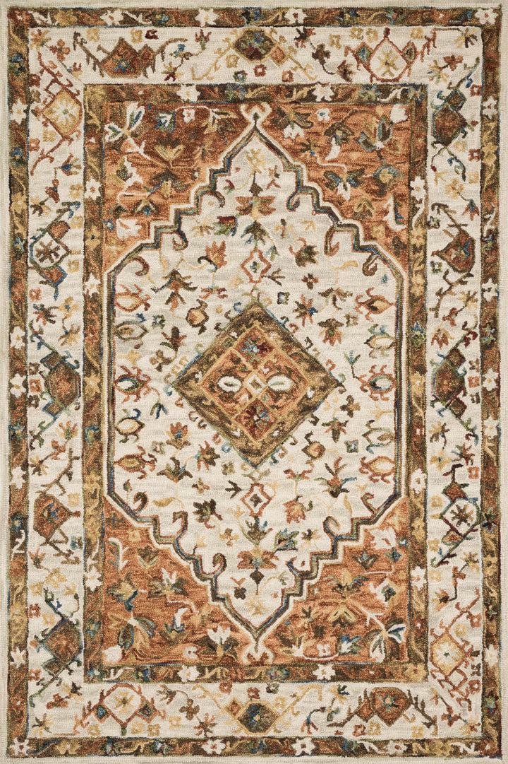 Loloi II Beatty Ivory / Rust Rugs
