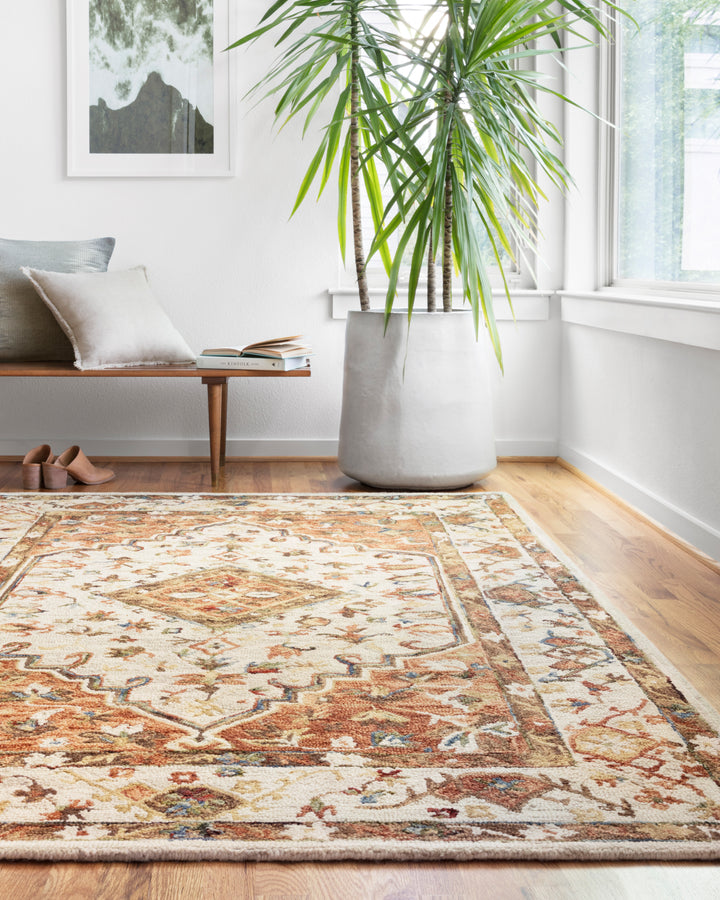 Loloi II Beatty Ivory / Rust Rugs