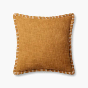 Blanket Stitch Gold Cushion