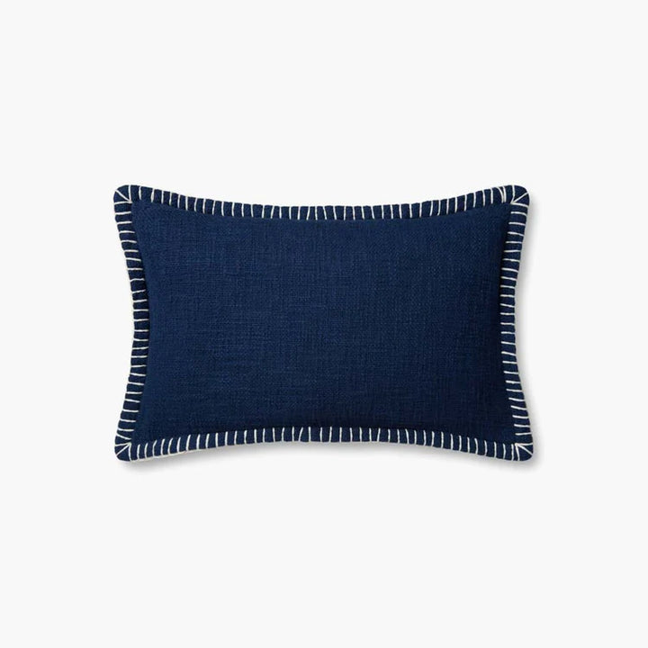 Blanket Stitch Navy Cushion