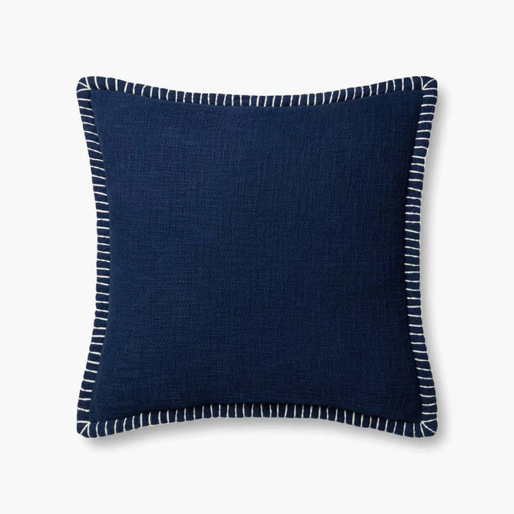 Blanket Stitch Navy Cushion