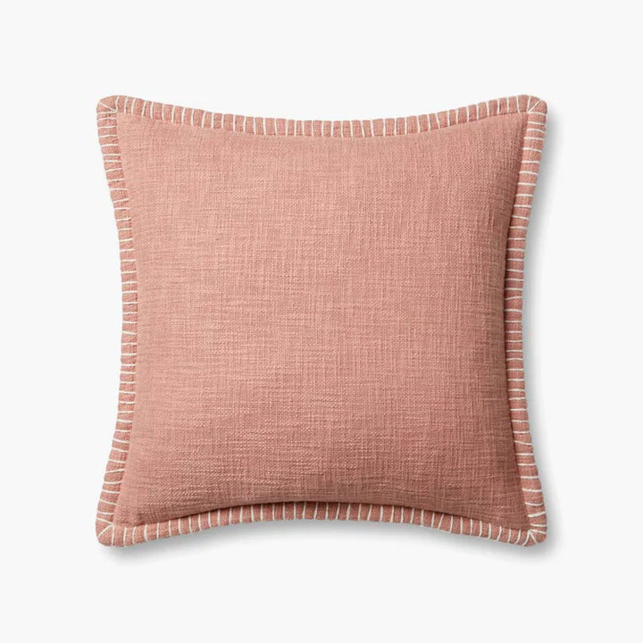 Blanket Stitch Pink Cushion