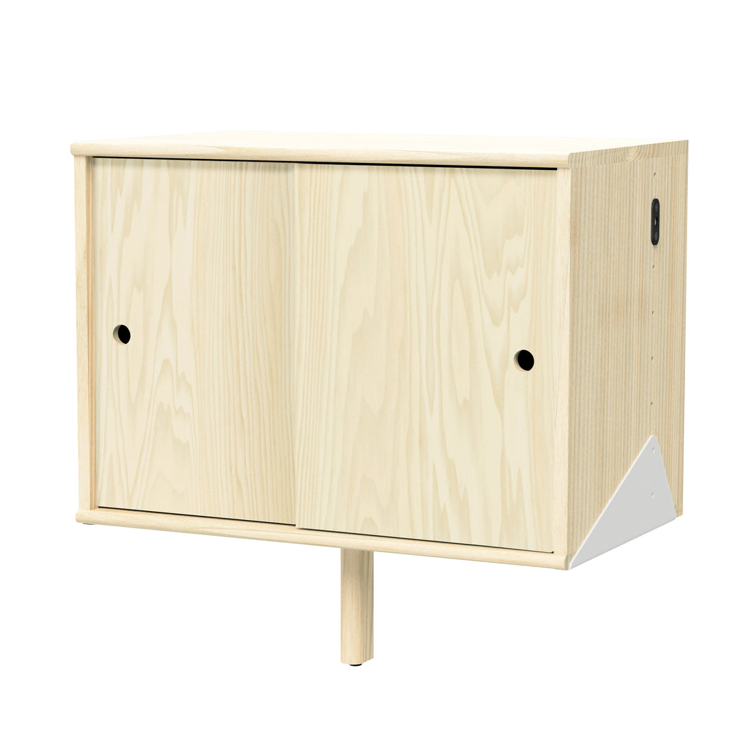 Branch Large Cabinet with Brackets in Blond Ash and White Brackets