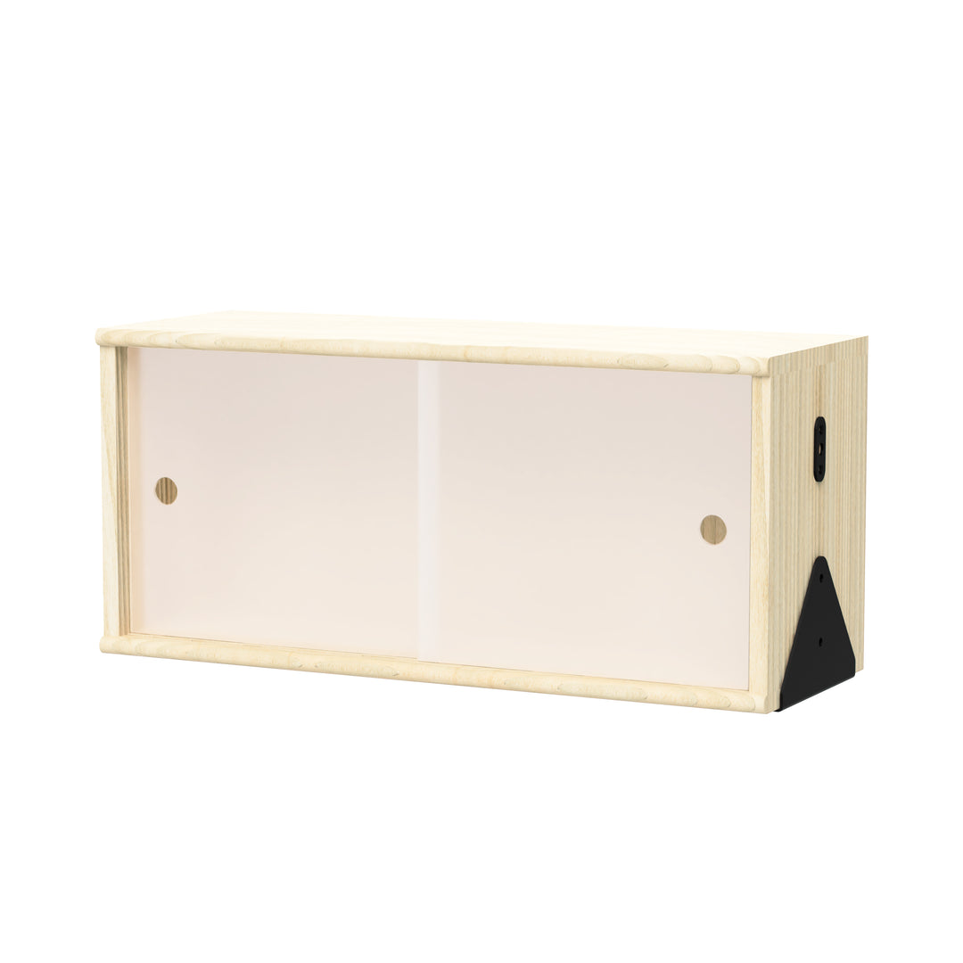 Branch Small Cabinet with Brackets in Blonde Ash and Black Brackets