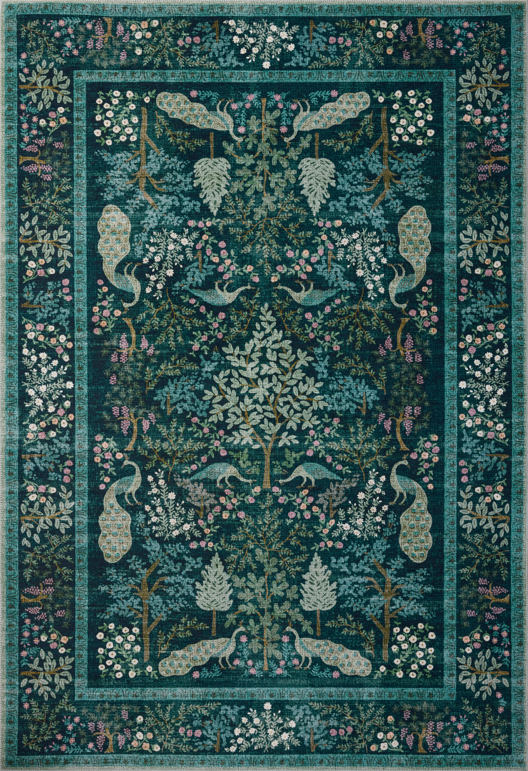 Rifle Paper Co. x Loloi Canopy Teal Rugs