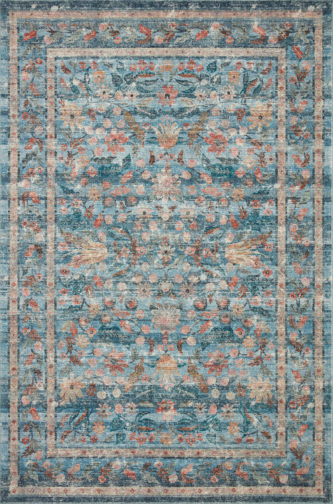Rifle Paper Co. x Loloi Courtyard Blue Rugs
