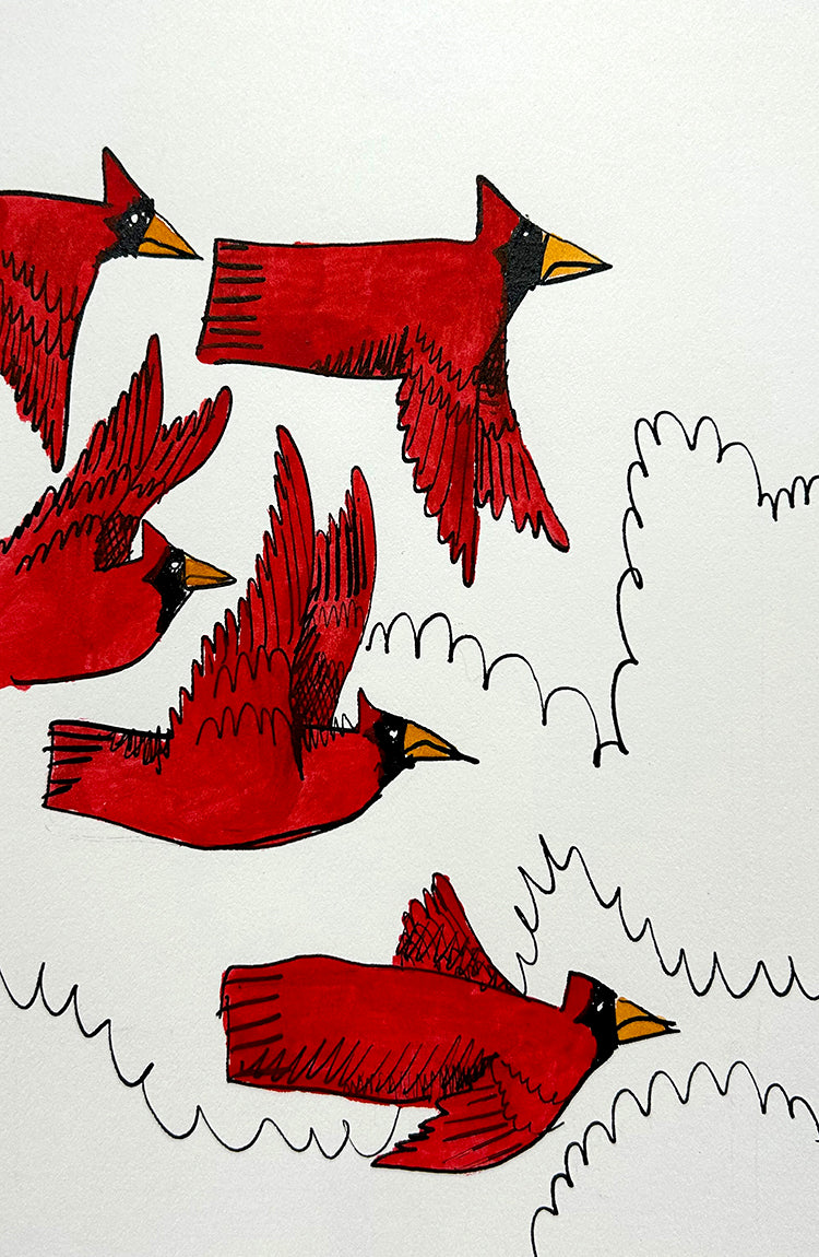 Cardinal 1 | Inks on Paper by Colin Smith