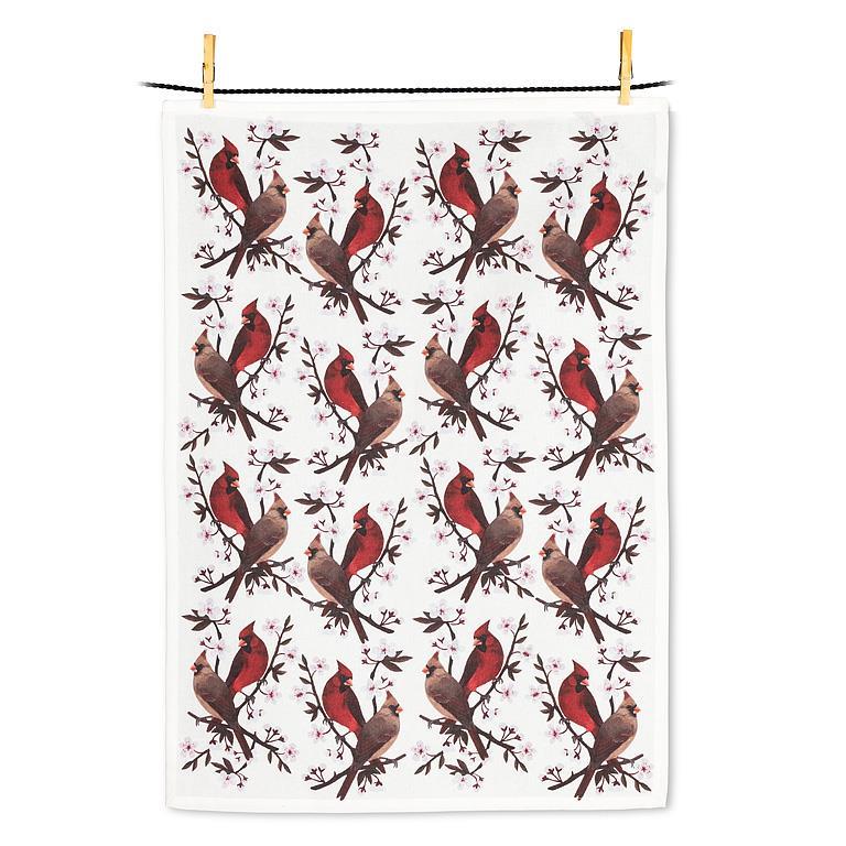 Cardinals & Cherry Blossoms Kitchen Towel