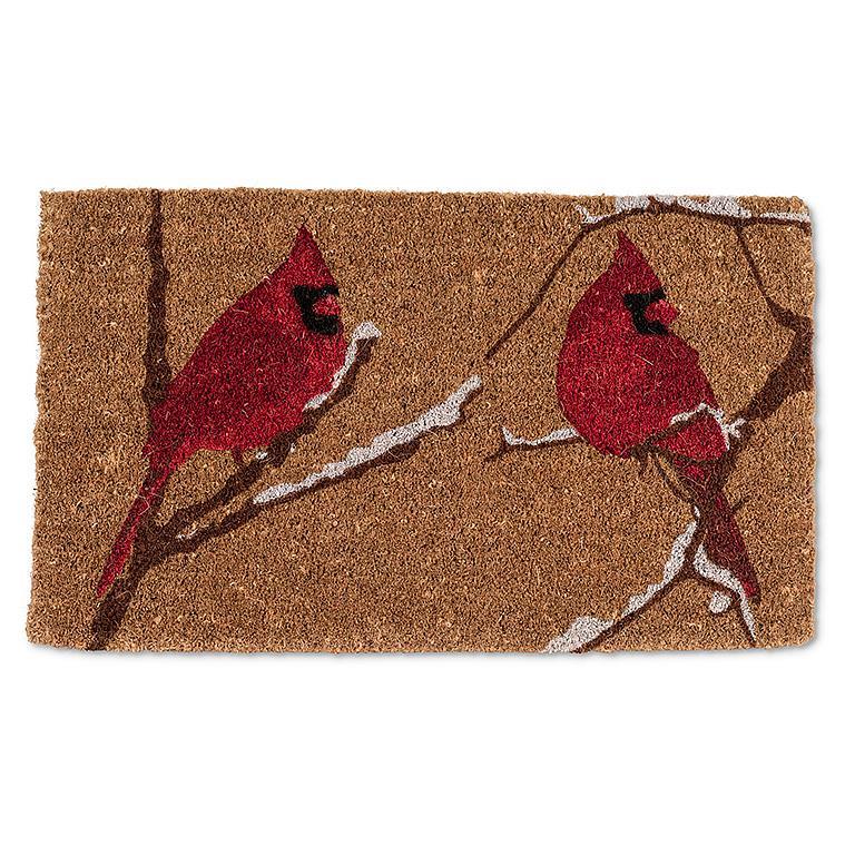 Cardinal on Snowy Branch Doormat by Abbott