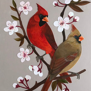 Cherry Blossom Cardinals