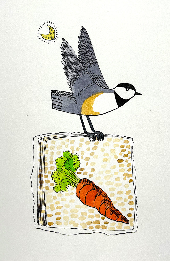 Chickadee 7 | Inks on Paper by Colin Smith