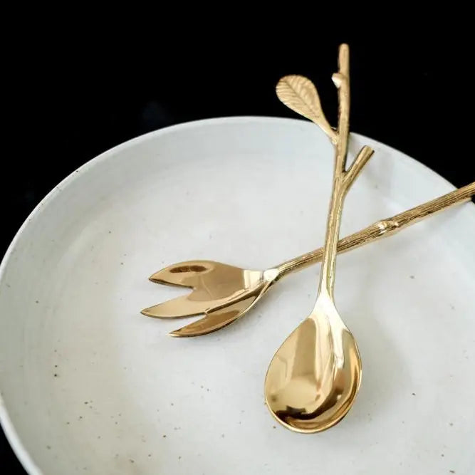 Cutlery Serving Spoon Brass