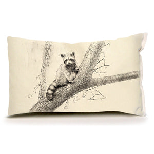American Woodland Collective Racoon Pillow
