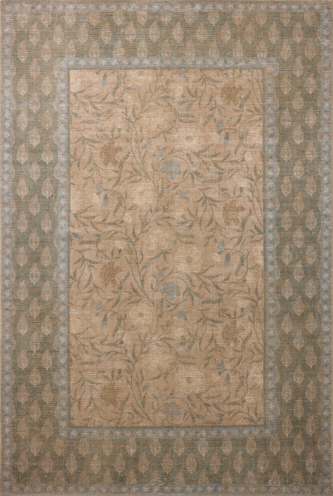 Rifle Paper Co. x Loloi Edinburgh Sand / Green 10'-0" x 14'-0"