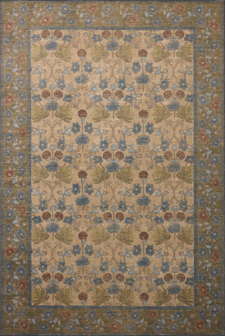 Rifle Paper Co. x Loloi Edinburgh Tan / Olive 10'-0" x 14'-0"