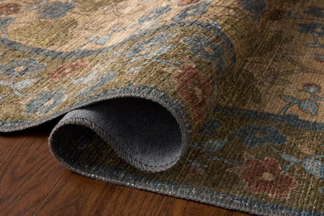 Rifle Paper Co. x Loloi Edinburgh Tan / Olive detail image