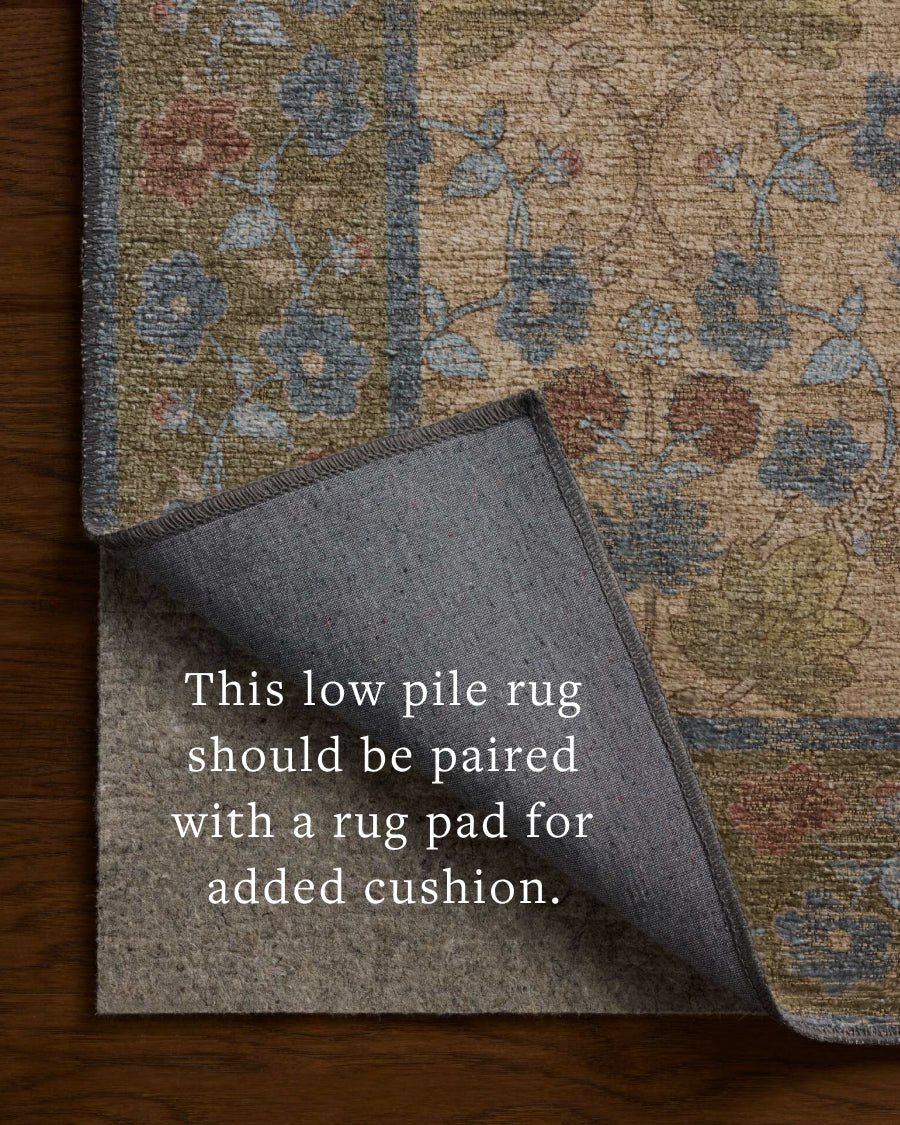 Rifle Paper Co. x Loloi Edinburgh Tan / Olive detail image