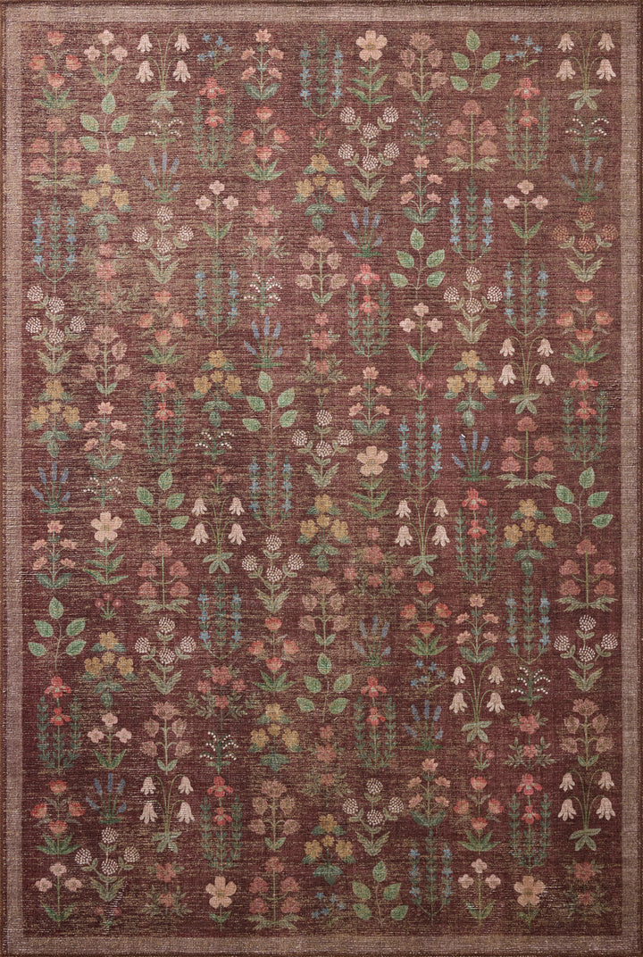 Rifle Paper Co. x Loloi Edinburgh Merlot / Multi 10'-0" x 14'-0"